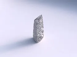 Vase tipped triangle with dense organic lattice 3D print model