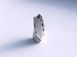 Vase twist curved tipping triangle 2 with diagonal grid latti... 3D print model