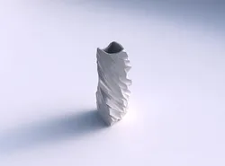 Vase twist curved tipping triangle 2 with fine twisted organi... 3D print model