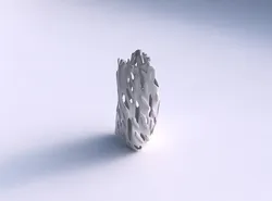 Vase twist curved tipping triangle 2 with smooth cuts and 3D print model