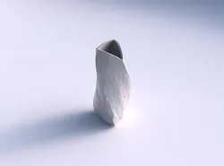 Vase twist curved tipping triangle with fine organic cells 3D print model