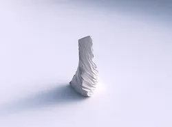 Vase twist grounded tilted triangle with fine twisted organic... 3D print model
