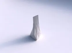 Vase twist grounded tilted triangle with random triangle plat... 3D print model