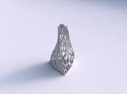 Vase twist tilted triangle with cracked organic lattice  3D print model