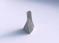 Vase twist tilted triangle with dense organic lattice 2 3D print model