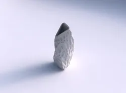 Vase twist tipped triangle with crystal dents 3D print model