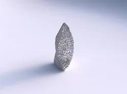 Vase twist tipped triangle with dense twisted organic lattice 3D print model