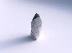Vase twist tipped triangle with sharp ribbons 3D print model