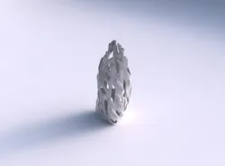 Vase twist tipped triangle with smooth cuts and 3D print model