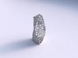 Vase twist triangle with twisted dense organic lattice 3D print model