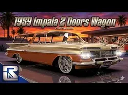 1959 Chevrolet Impala Wagon 2 doors Custom - West Coast Style 3D model