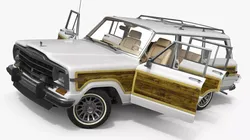 1991 Jeep Grand Wagoneer Rigged for Maya 3D model