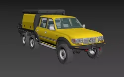 1997 Toyota Land Cruiser J80 6x6 Off-Road Low-poly 3D model