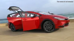 2025 Toyota Prius Red Rigged for Maya 3D model