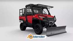 2026 Honda Pioneer 1000 Deluxe Utility Vehicle UTV Low-poly 3D model