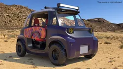 Adventure Compact City Vehicle Purple Rigged for Cinema 4D 3D model