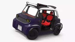 Adventure Compact City Vehicle Purple Rigged for Maya 3D model