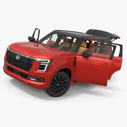 Armada Touring Utility Vehicle Rigged for Cinema 4D 3D model