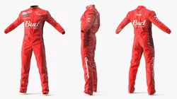 Chevrolet NASCAR Driver Suit with Bud Branding Red 3D model
