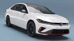 Compact Performance Sedan Vehicle White 3D model