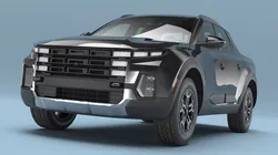 Compact Vehicle Utility Pickup Black 3D model