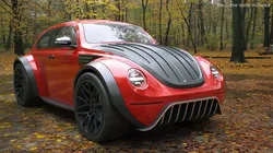 Concept Urban Offroad Coupe Vehicle Red Simplified 3D model