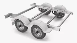 Dual Axle Boat Trailer 3D model