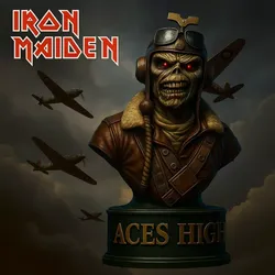 EDDIE BUST IRON MAIDEN ACES HIGH 3D print model