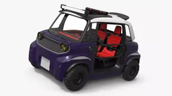 Electric Adventure Buggy Microcar Purple 3D model