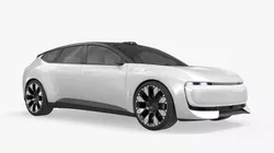 Electric Crossover Vehicle White Simplified 3D model