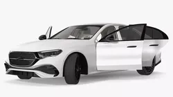 Executive Sedan Luxury Body White Rigged for Maya 3D model