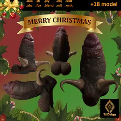 Fantasy Krampus Christmas Penis Sextoy Rigged