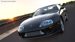 Fourth Generation Toyota Supra Black Rigged 3D model