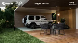Garden Garage Blender Project File Textured Blend FBX OBJ 3D model