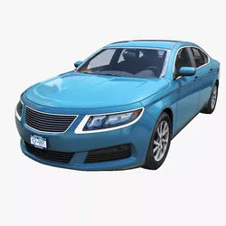 Generic sedan model Low-poly 3D model