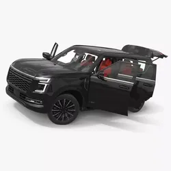 High-Spec Urban SUV with Contrast Finish Rigged for Cinema 4D 3D model