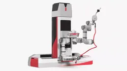 Industrial Robot Refueling System Red Rigged for Maya 3D model