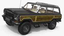 Jeep Grand Wagoneer SUV 1980s Black 3D model