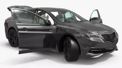 Luxury Executive Sedan Rigged 3D model