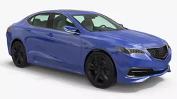 Luxury Performance Road Sedan Blue 3D model
