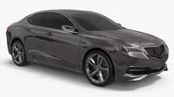 Luxury Performance Sedan Simple Interior 3D model