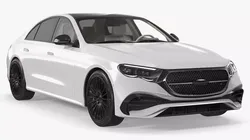 Mid-Size Business Class Sedan White 3D model