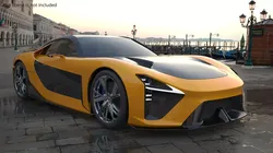 Modern Sport Coupe Veilside Style Orange Rigged 3D model