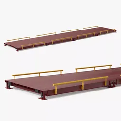 Modular Truck Scale Platform Red 3D model