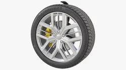 Multi Spoke Aluminum Wheel Tyre 3D model