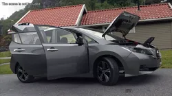 Nissan Leaf Electric Car Rigged for Maya 3D model