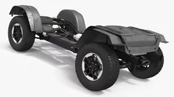 Off-Road Vehicle 4x4 Chassis Rigged 3D model