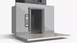 Open Elevator Framework with Lift Car 3D model
