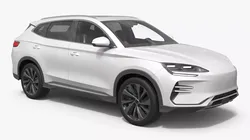 Panoramic Roof Electric SUV White Simplified 3D model
