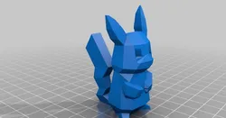 Picachu Remix Remix Low poly by Allram | Download free STL model | Printables.com